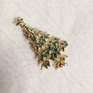 🔸️5/$25🔸️Vintage Christmas Tree Brooch